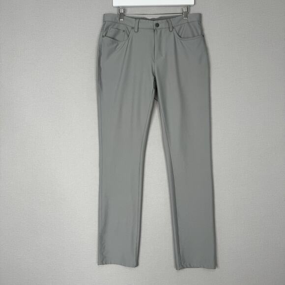 Greg Norman Mens Pants 32x34 Gray Slim Fit Golf Performance Commute Career - Picture 1 of 14